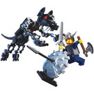 LEGO Viking Warrior challenges the Fenris Wolf Set 7015