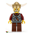 LEGO Viking Warrior jossa Angry Kasvot ja Golden Kypärä Minihahmo