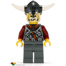 LEGO Viking Warrior mit Angry Gesicht und Speckle Schwarz Helm Minifigur