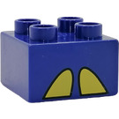LEGO Paars (Violet) Duplo Steen 2 x 2 met Geel arches (3437 / 31460)