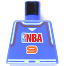 LEGO Violet Minifigurine NBA Torse avec NBA Player Number 9