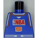 LEGO Violeta Minifigura NBA Torso con Player Number 5