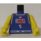 LEGO Paars (Violet) NBA player, Number 1 Torso