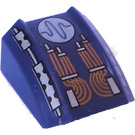 LEGO Paars (violet) Helling 1 x 2 x 2 Gebogen met Printed Circuitry (30602 / 40830)