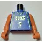 LEGO Fiolett Toni Kukoc, NBA Milwaukee Bucks #7 Overkropp med Armer