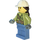 LEGO Volcano Explorer - Kvinde med Sikkerhedshjelm Minifigur