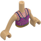 LEGO Warm Tan Candi with Red and Purple Top Friends Torso (73141 / 92456)