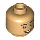 LEGO Warm Tan Dr Wu Minifigure Head (Recessed Solid Stud) (3274 / 103611)