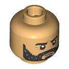 LEGO Warm Tan Duke Leto Atreides Minifigure Head (Safety Stud) (3274 / 107164)