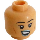 LEGO Warm Tan Elf Bard Female Head (Safety Stud) (3274)