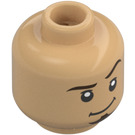 LEGO Warm Tan Flynn Rider Minifigure Head (Recessed Solid Stud) (3274 / 104024)