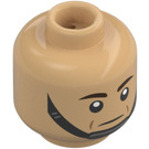 LEGO Lämmin beige Imperial Navy Trooper jossa Chin Strap Minihahmo Pää (Upotettu kiinteä nuppi) (3274)