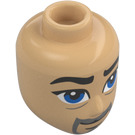 LEGO Lämmin beige King Magnifico Uros Minidoll Pää (28649 / 104942)