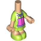 LEGO Warm Zandkleur Micro Lichaam met Layered Skirt met Pink Apron (101095)