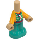 LEGO Warm Tan Micro Body with Trousers with Christmas Sweater with Candy Cane