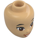 LEGO Warm Tan Minidoll Head with Brown Eyes and Coral Lips (Victoria) (92198 / 101174)