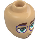 LEGO Warm Tan Minidoll Head with Decoration (92198)