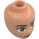 LEGO Beige Doux Minidoll Tête avec Olive Gren Yeux (92198)