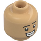 LEGO Warm Tan Minifigure Head with Decoration (Recessed Solid Stud) (3274)