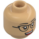 LEGO Warm Tan Minifigure Head with Decoration (Recessed Solid Stud) (3274)