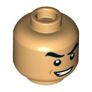 LEGO Warm Tan Minifigure Head with Decoration (Recessed Solid Stud) (3626 / 100321)