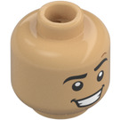 LEGO Lämmin beige Minihahmo Pää jossa Koriste (Upotettu kiinteä nuppi) (3626 / 100325)