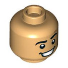LEGO Warm Tan Minifigure Head with Decoration (Recessed Solid Stud) (3626 / 100325)