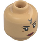 LEGO Warm Tan Morgan Elsbeth with Black Skirt Minifigure Head (Recessed Solid Stud) (3274 / 104580)