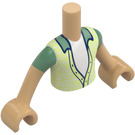 LEGO Beige caldo Olly con Verde e Giallo Giacca Friends Busto (Boy) (73161)