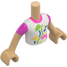 LEGO Warm Tan Olly with Pink and White Top Friends Torso (Boy) (73161)