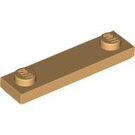 LEGO Warm Tan Plate 1 x 4 with Two Studs with Groove (41740)