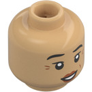 LEGO Warm Tan Professor Septima Vector Head (Safety Stud) (3274 / 108550)