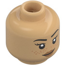 LEGO Varm beige Romilda Vane Minifigur Hode (Forsenket solid knott) (3274 / 104412)