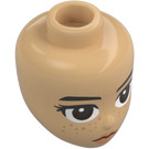 LEGO Warm Tan Wednesday Addams with Uniform Minidoll Head (92198)