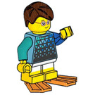 LEGO Water Park Boy mit Glasses und Flippers Minifigur
