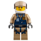 LEGO Water Flygplan Pilot med Bricka Minifigur