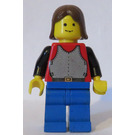 LEGO Weapons Merchant Plaat Pantser aan Rood Torso Bruin Kort haar Minifiguur