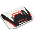 LEGO Klin 4 x 6 Zakrzywiony z NISSAN NISMO I MOTUL Dekoracja (52031 / 66922)