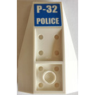 LEGO Wedge 6 x 4 Triple Curved Inverted with P-32 and Police Sticker (43713)