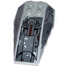 LEGO Wedge 6 x 4 Triple Curved with Dark Gray Decoration (right foot of AT-ST) Sticker (43712)