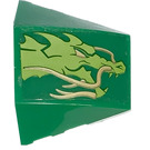 LEGO Wedge Curved 3 x 4 Triple with Dragon Head (Right) Sticker (64225)