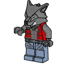 LEGO Werewolf with Red Shirt and Gray Fur Minifigure