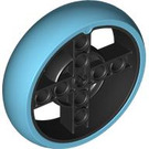 LEGO Wheel Ø56 with Medium Azure Tire (39367)