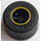 레고 Wheel 8mm D. x 9mm for Slicks, Hole Notched for Wheels Holder Pin, Reinforced Back with Yellow Rim Edge Pattern with Black Tire 14mm D. x 9mm Smooth Small Wide Slick