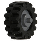 LEGO Wheel Centre with Stub Axles with Tire with Offset Tread with Band Around Center of Tread