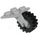 LEGO Wheel fork 2 x 2 with Dark Stone Gray wheel Centre and Tire Offset Tread with Band Around Center of Tread