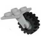 LEGO Roue Fourchette 2 x 2 avec Dark Stone grise Roue Centre et Pneu Offset Bande de roulement avec Band Around Centre of Bande de roulement