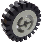 LEGO Wheel Hub 8 x 17.5 with Axlehole with Narrow Tire 24 x 7 with Ridges Inside (3482)