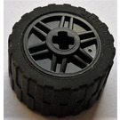 LEGO Wheel Rim Ø18 x 14 with Axle Hole with Tire 24 x 14 Shallow Tread (Tread Small Hub) without Band around Center of Tread (55982)