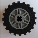 LEGO Wheel Rim Ø18 x 14 with Axle Hole with Tire 30.4 x 14 with Offset Tread Pattern and No band (55982)